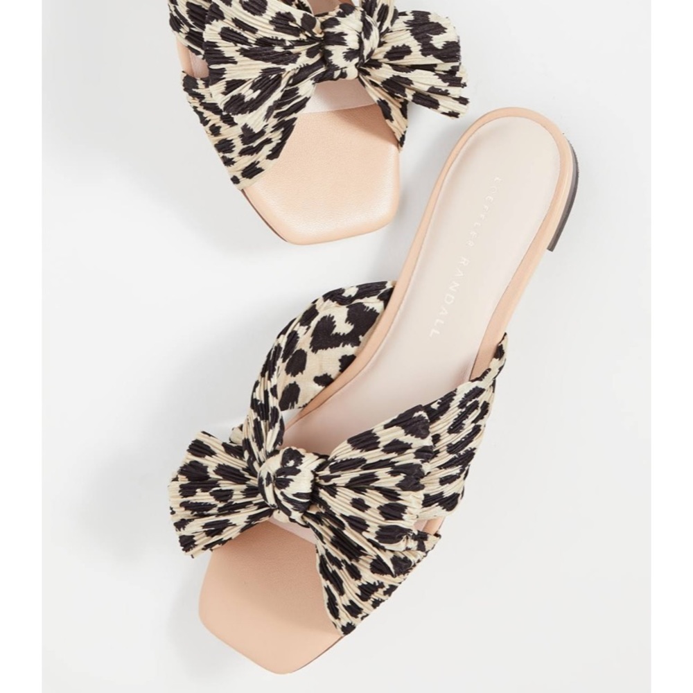 Loeffler Randall Daphne Knot Flat Sandal Leopard